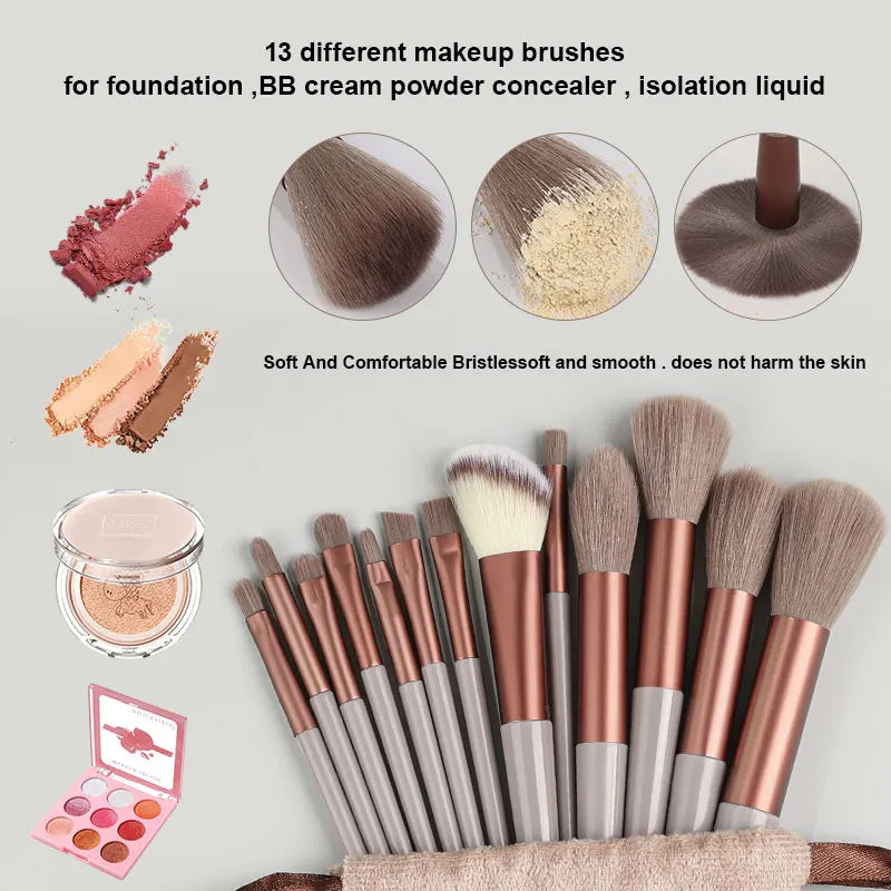 Fluffy Soft 8/13PCS Makeup Brushes Set