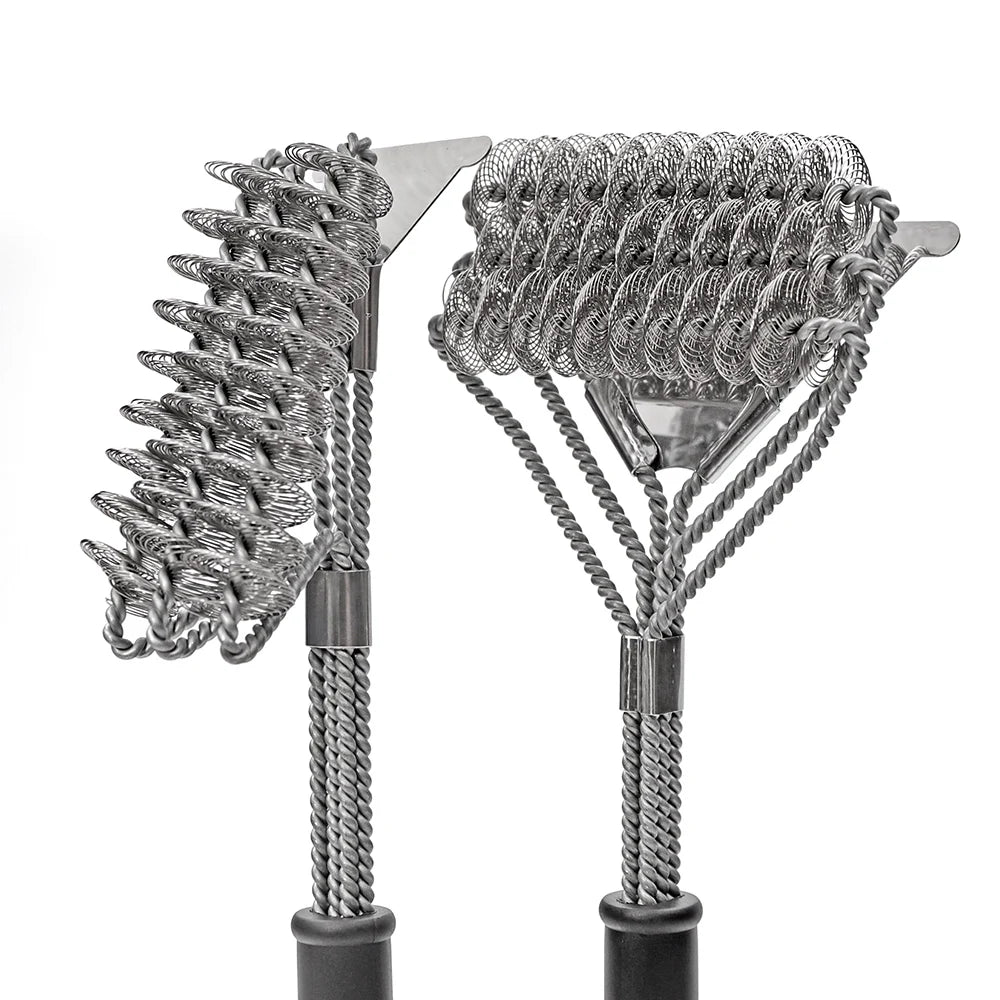 Safe Grill Brush - Bristle Free BBQ Grill Brush - Rust Resistant Stainless Steel Barbecue Cleaner - Great Grilling Accessories