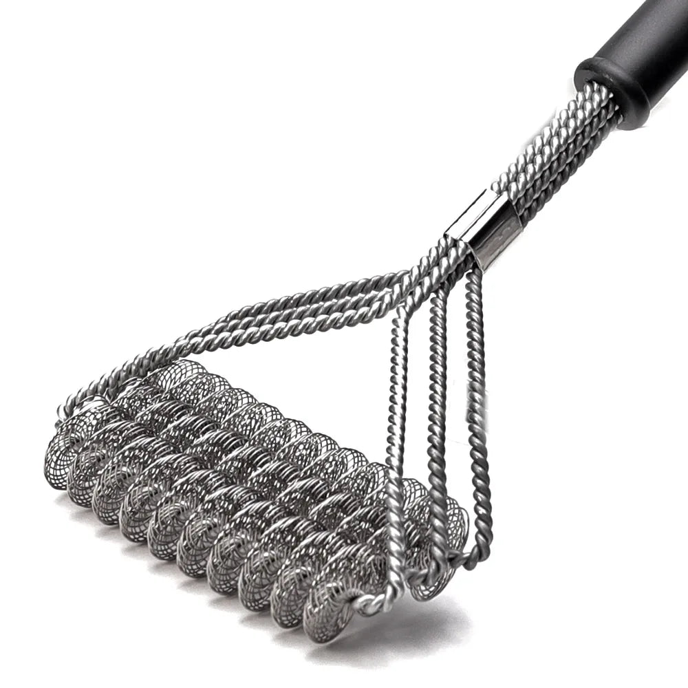 Safe Grill Brush - Bristle Free BBQ Grill Brush - Rust Resistant Stainless Steel Barbecue Cleaner - Great Grilling Accessories