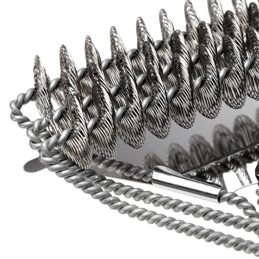 Safe Grill Brush - Bristle Free BBQ Grill Brush - Rust Resistant Stainless Steel Barbecue Cleaner - Great Grilling Accessories