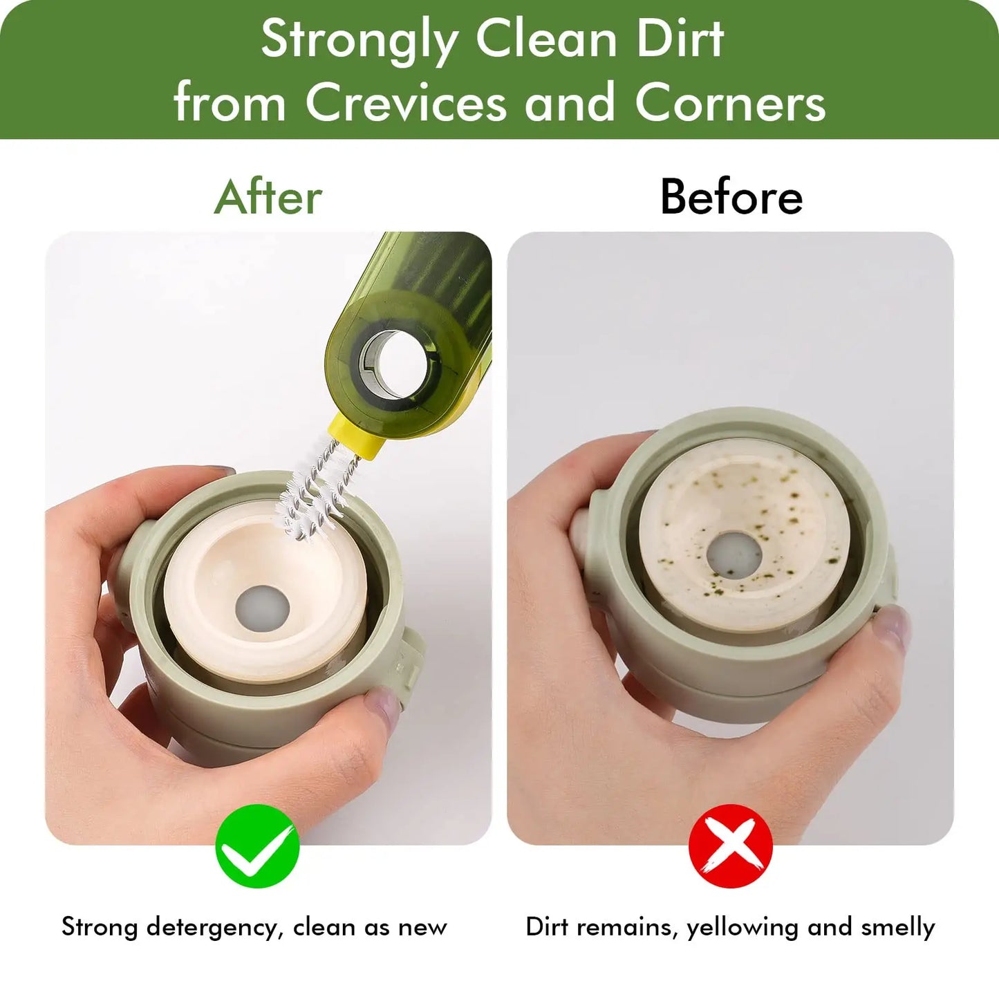 1-5PCS Multi-Purpose Cup Crevice Cleaning Brush 3-in-1 Tea Ware Cleaning Tool Kettle Bottle Lid Cleaner Kitchen Accessories