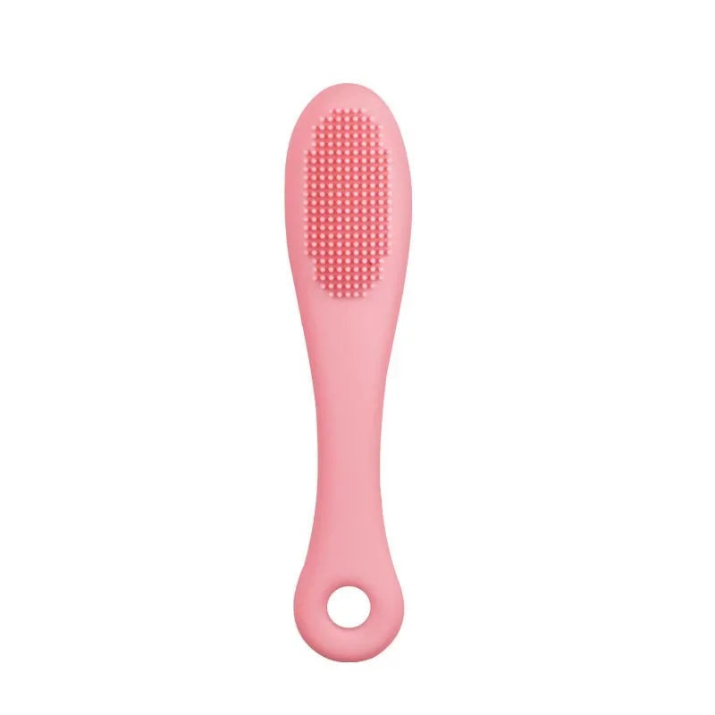 Silicone cleansing brush with handle super soft water drop face washing brush round blackhead cleaning brush silicone instrument