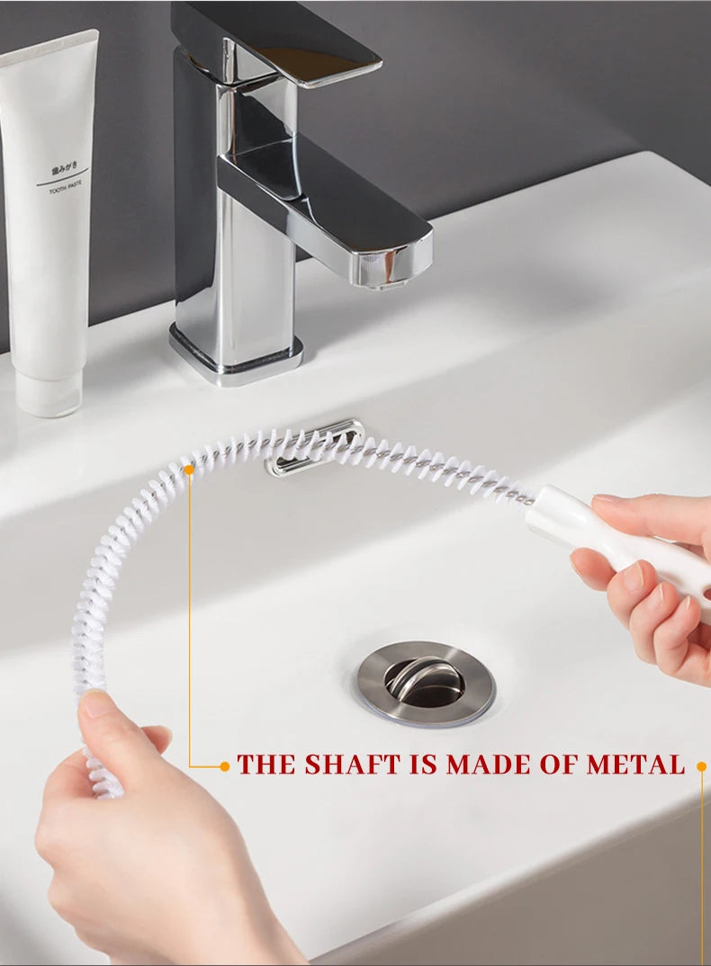 Kitchen Sink Cleaning Hook Cleaner Sticks Clog Remover Sewer Bendable Dredging Pipe Bathroom Hair Cleaning Sink Sewer Dredging
