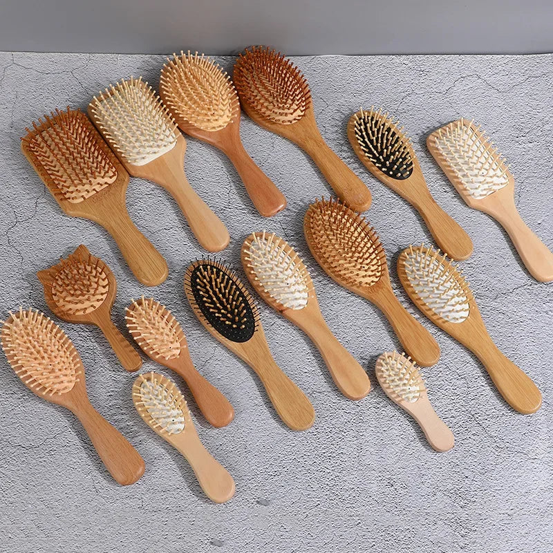 Wood Comb Professional Air Cushion Hair Loss Massage