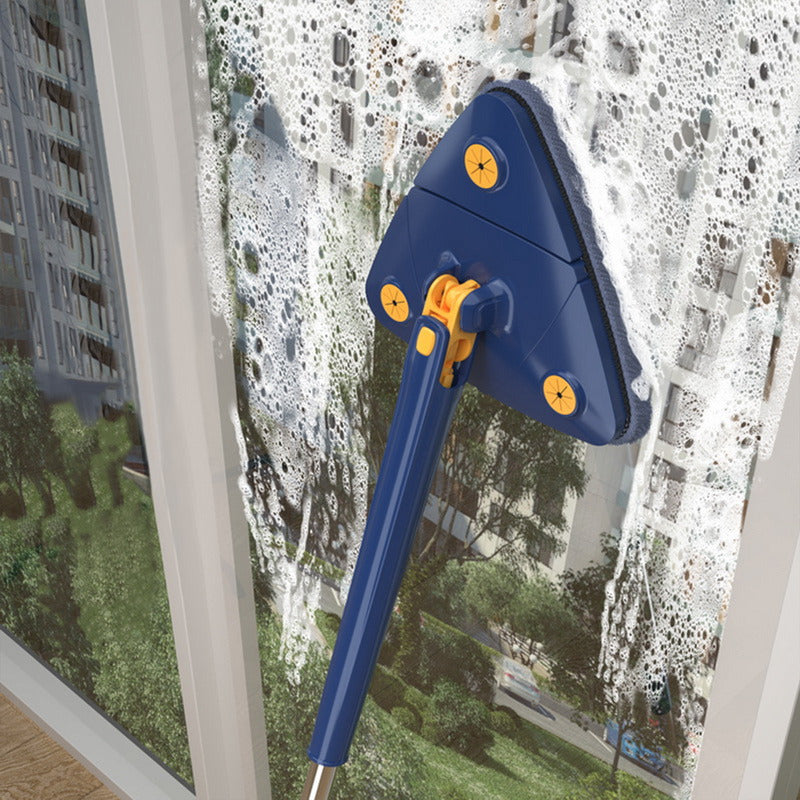 Extended Triangle Mop 360Twist Squeeze with Replacement PadsWringing XType Window Glass Toilet Bathrrom Floor Household Cleaning