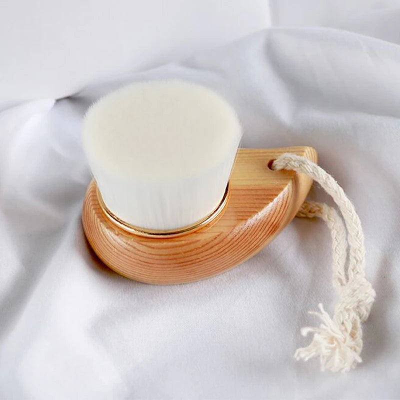 Wood Handle Facial Cleansing Brush
