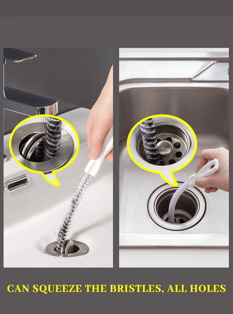 Kitchen Sink Cleaning Hook Cleaner Sticks Clog Remover Sewer Bendable Dredging Pipe Bathroom Hair Cleaning Sink Sewer Dredging