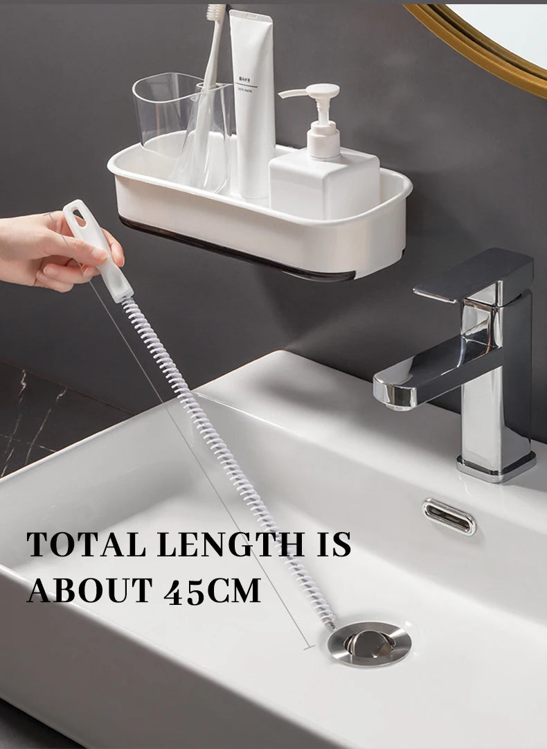 Kitchen Sink Cleaning Hook Cleaner Sticks Clog Remover Sewer Bendable Dredging Pipe Bathroom Hair Cleaning Sink Sewer Dredging