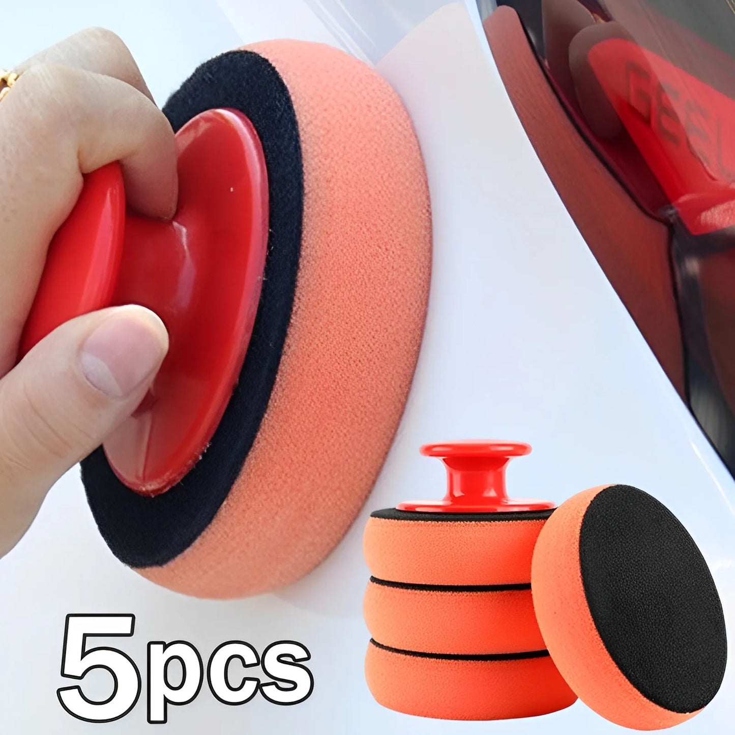1/5pcs Car Wash Wax Polish Pad Polishing Pad Sponge Car Cleaning Cloth Microfiber Applicator For Auto Polisher Waxing Sponge