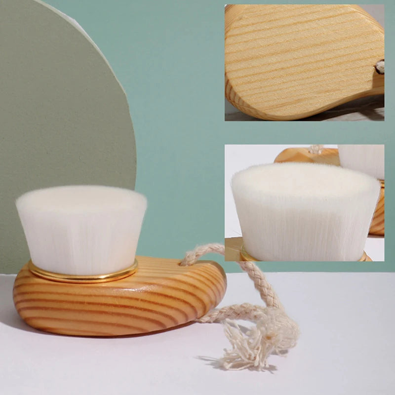 Wood Handle Facial Cleansing Brush