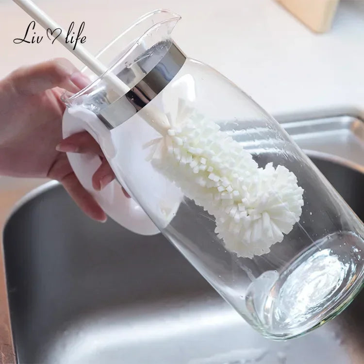 Kitchen Cleaning Long Handle Sponge Brush
