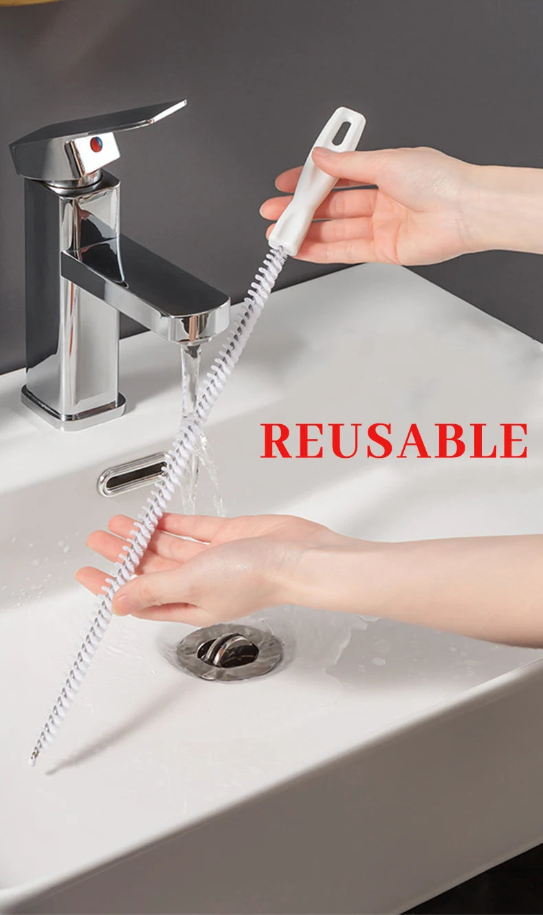 Kitchen Sink Cleaning Hook Cleaner Sticks Clog Remover Sewer Bendable Dredging Pipe Bathroom Hair Cleaning Sink Sewer Dredging