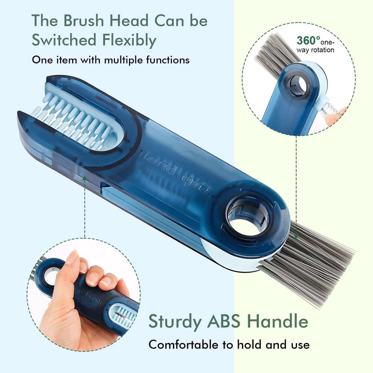 1-5PCS Multi-Purpose Cup Crevice Cleaning Brush 3-in-1 Tea Ware Cleaning Tool Kettle Bottle Lid Cleaner Kitchen Accessories