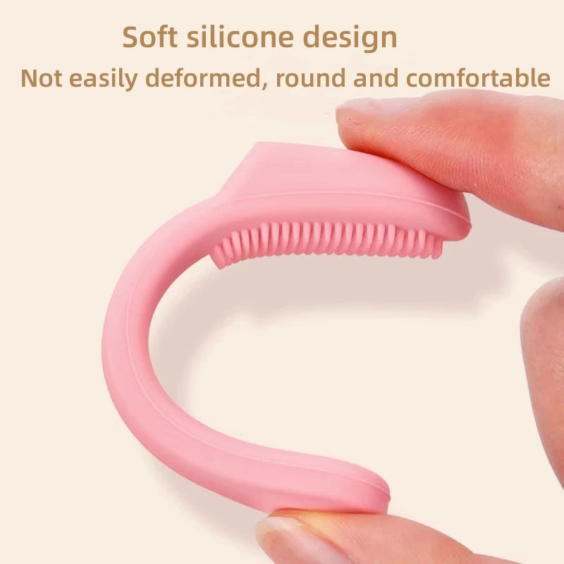 Silicone cleansing brush with handle super soft water drop face washing brush round blackhead cleaning brush silicone instrument