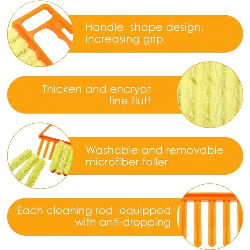 Mini Handheld Blinds Cleaning Brush, Dust Remover for Air Conditioning, Home Gadgets, Car Vents, Fan, Handheld