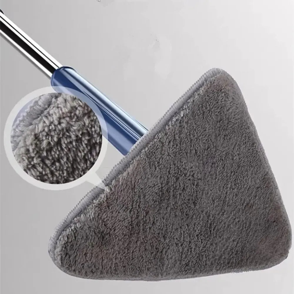 Telescopic Triangle Mop 360° Rotatable Spin Cleaning Mop Adjustable Squeeze Wet and Dry Use Water Absorption Home Floor Tools
