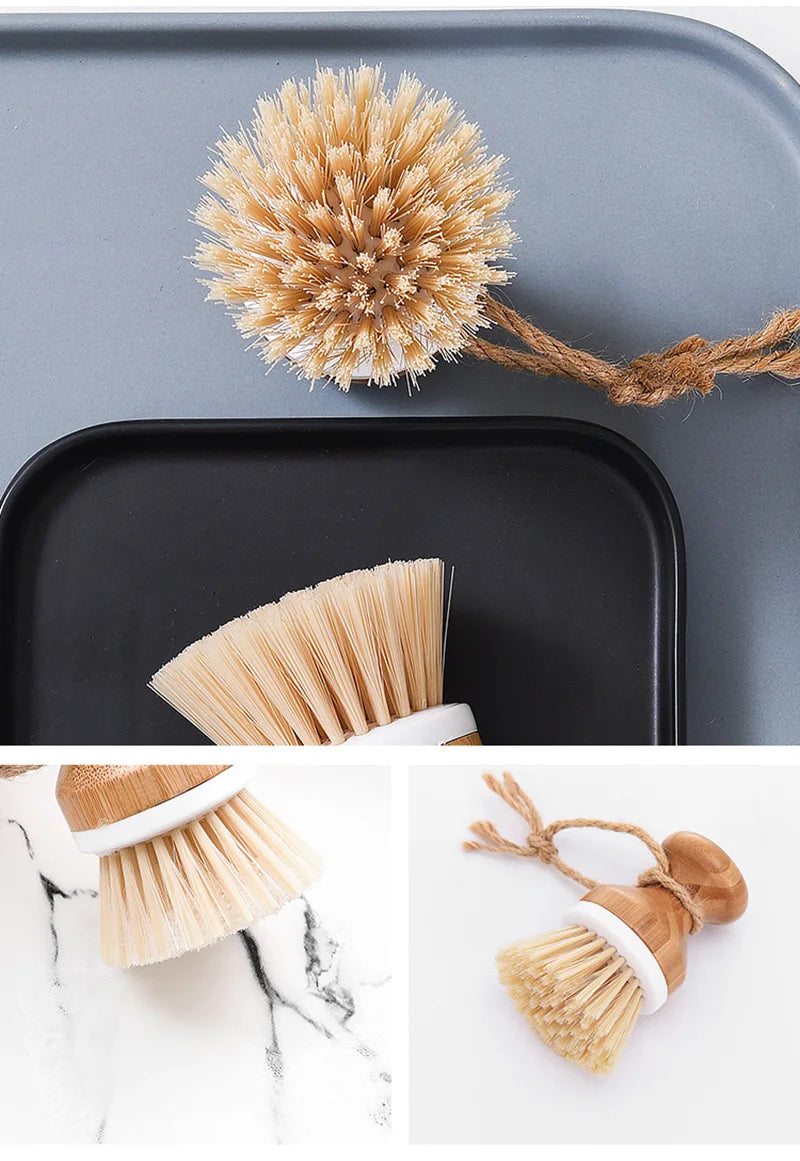 Multifunction Home Kitchen Washing Utensils Wooden Long Handle Pan Pot Cleaning Brush Dish Bowl Washing Brush Cleaning Tools