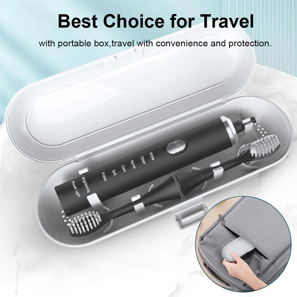 Electric Toothbrush Sonic Tooth Brush 8 Modes Deep Cleaning Teeth With Box to Travel for Men and Women Adult USB Charge YS01