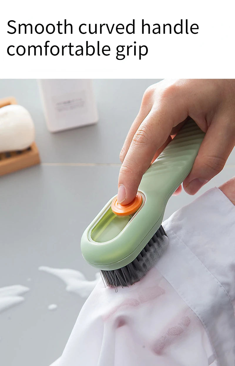 New 2/1PC Cleaning Brush Soft Bristled Liquid Shoe Brush Long Handle Brush Clothes Brush Shoe Clothing Board Brush Cleaning Tool