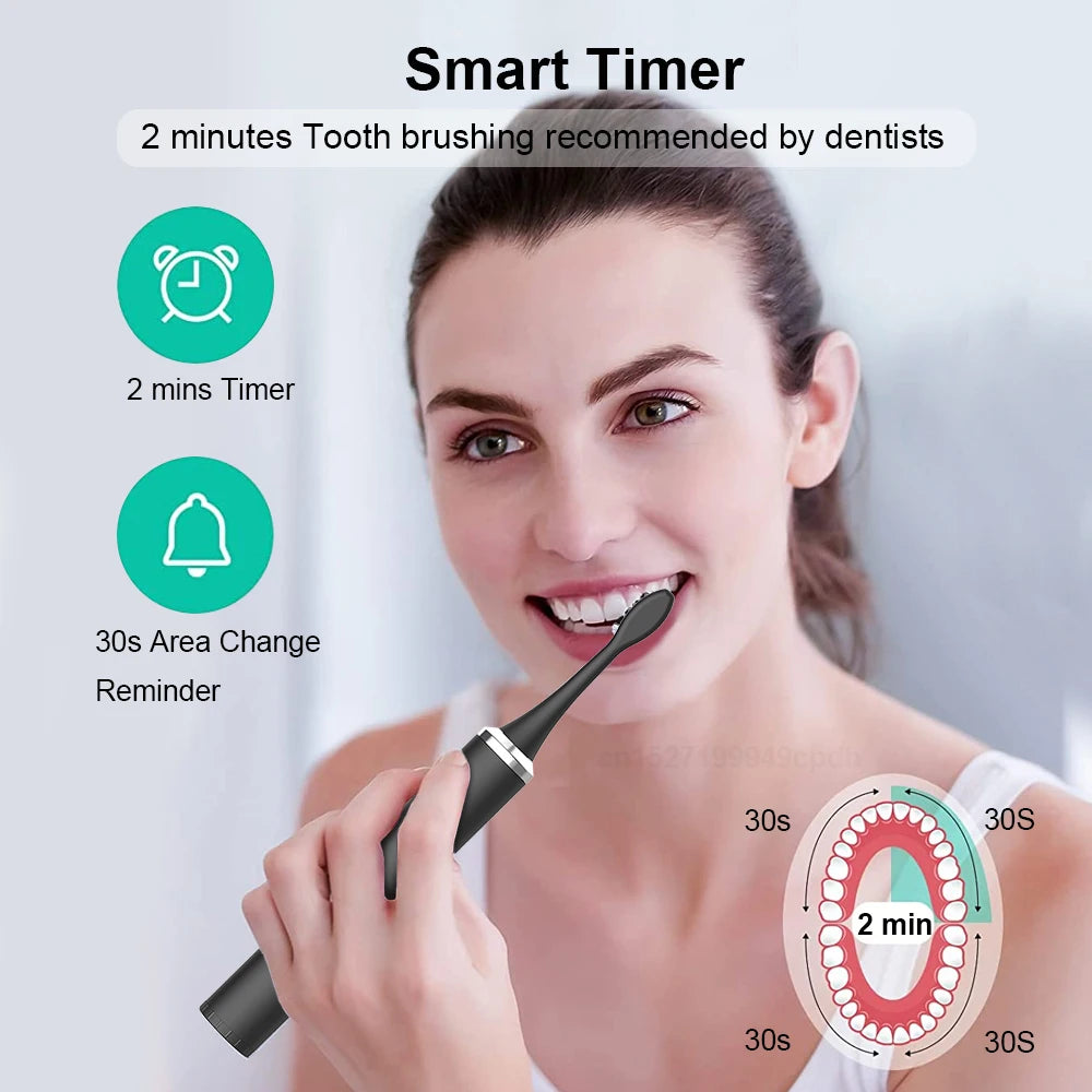 Electric Toothbrush Sonic Tooth Brush 8 Modes Deep Cleaning Teeth With Box to Travel for Men and Women Adult USB Charge YS01