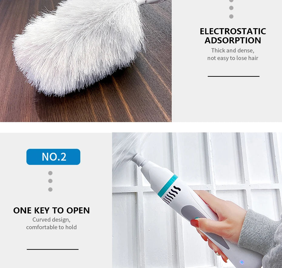 Electric Spin Duster Portable Adjustable Dust Cleaner