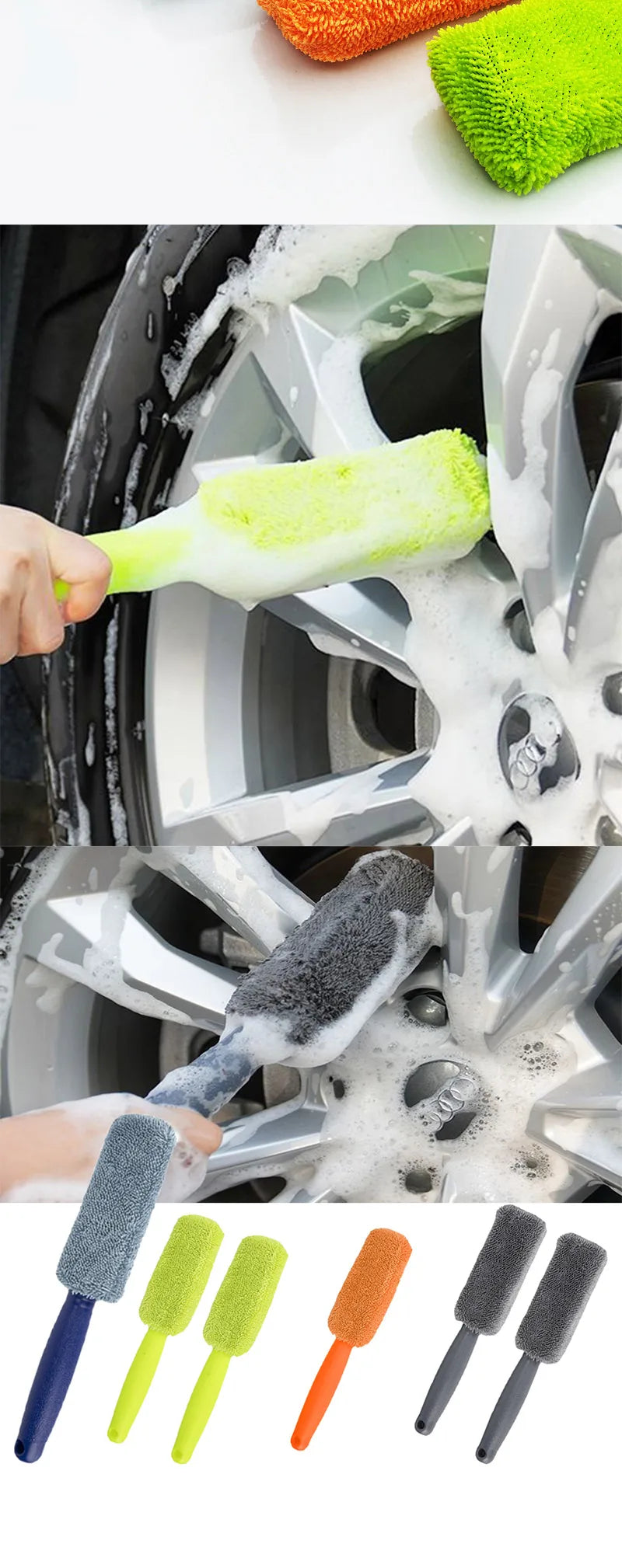 Chenille Car Wash Gloves Microfiber Wipe Car Sponge Scratch Free Car Wash Cleaning Coral Velvet Double-Sided Car Cleaning Tool