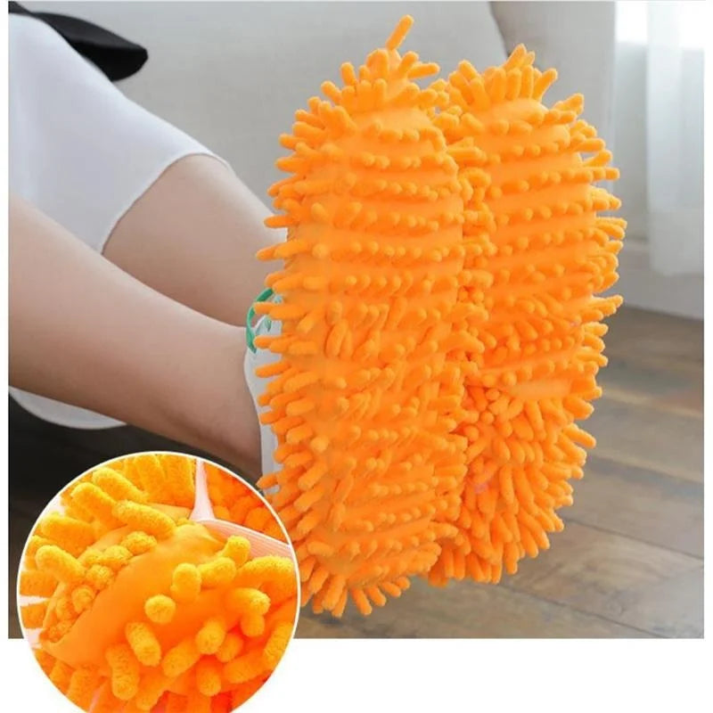 10PCS Chenille Dust Mop Slippers Foot Socks Mop Caps Multi-Function Floor Cleaning Lazy Shoe Covers Dust Hair Cleaner