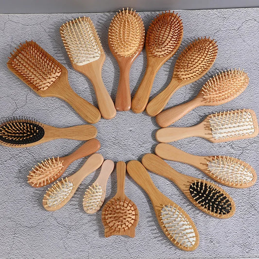Wood Comb Professional Air Cushion Hair Loss Massage