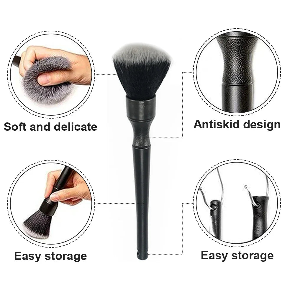 Car Detailing Brush Fibre Super Soft Cleaning Brush Car Interior Detailing Kit Electrostatic Dust Remove Tools Wash Accessories