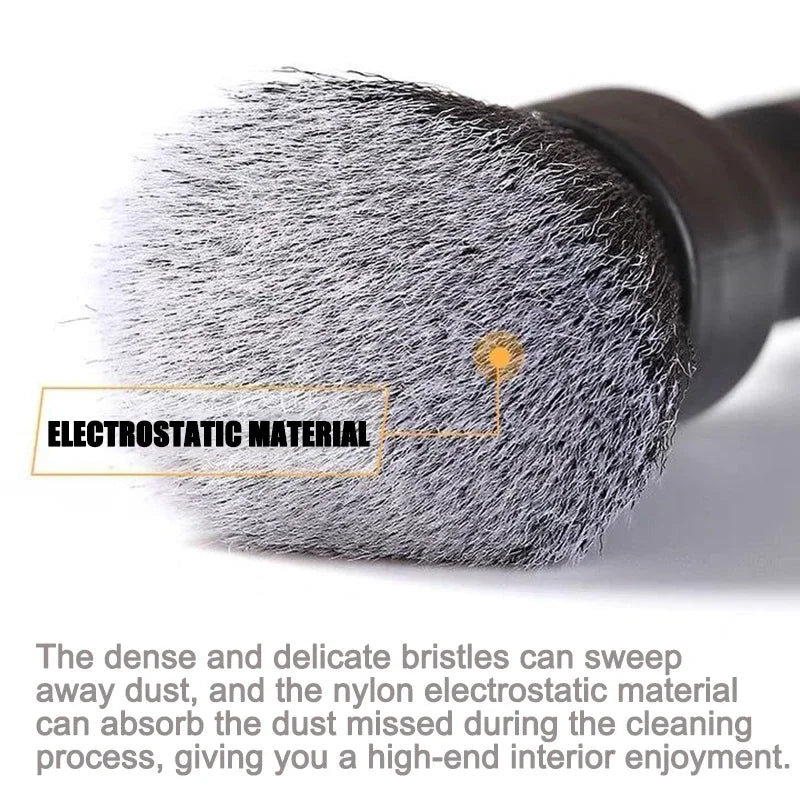 Car Detailing Brush Fibre Super Soft Cleaning Brush Car Interior Detailing Kit Electrostatic Dust Remove Tools Wash Accessories