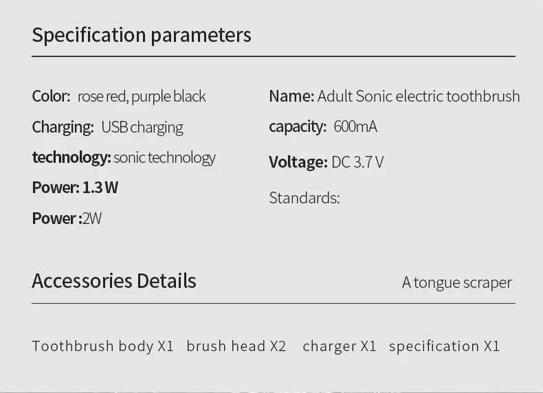 Multi function Electric Toothbrush Rechargeable Inductive Charging Adult Smart Ultrasonic Automatic Toothbrush holder 4 Heads