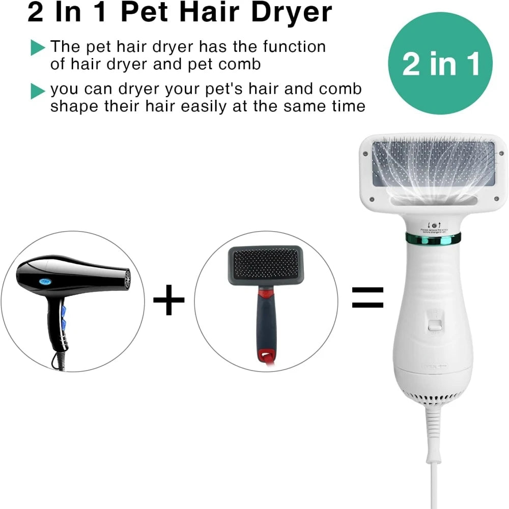 Pet Hair Dryer 2 in 1