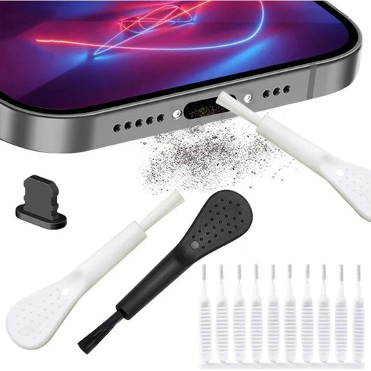 Mobile Phone Charging Port Dust Plug for IPhone 14 13 Pro Max Port Cleaner Kit Home Computer Keyboard Cleaner Tool Cleaner Brush