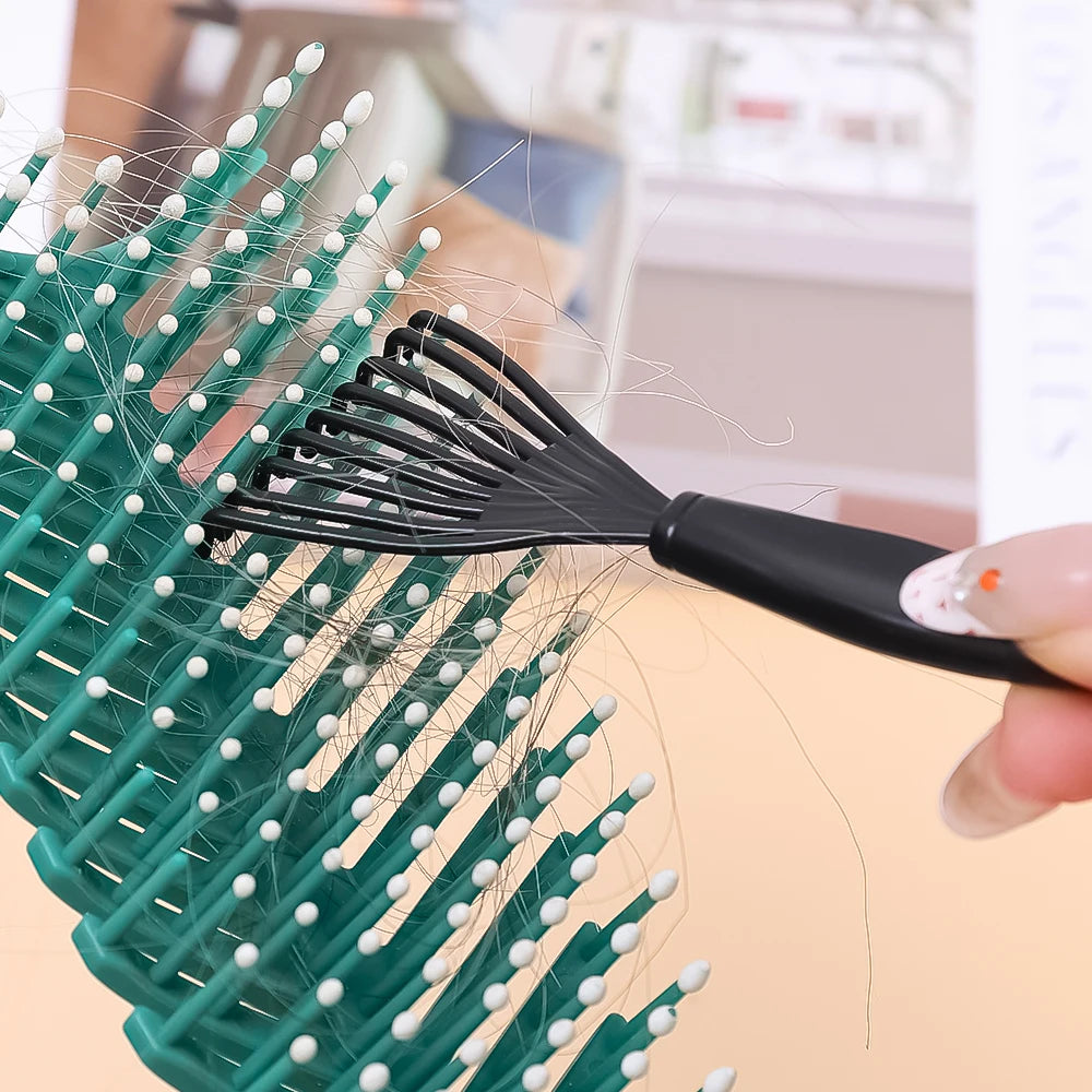 Plastic Mini Comb Cleaner Embedded Hair Brush Hair Remover Household Handle Cleaning Brushes Cleaners Beauty Tools Accessories