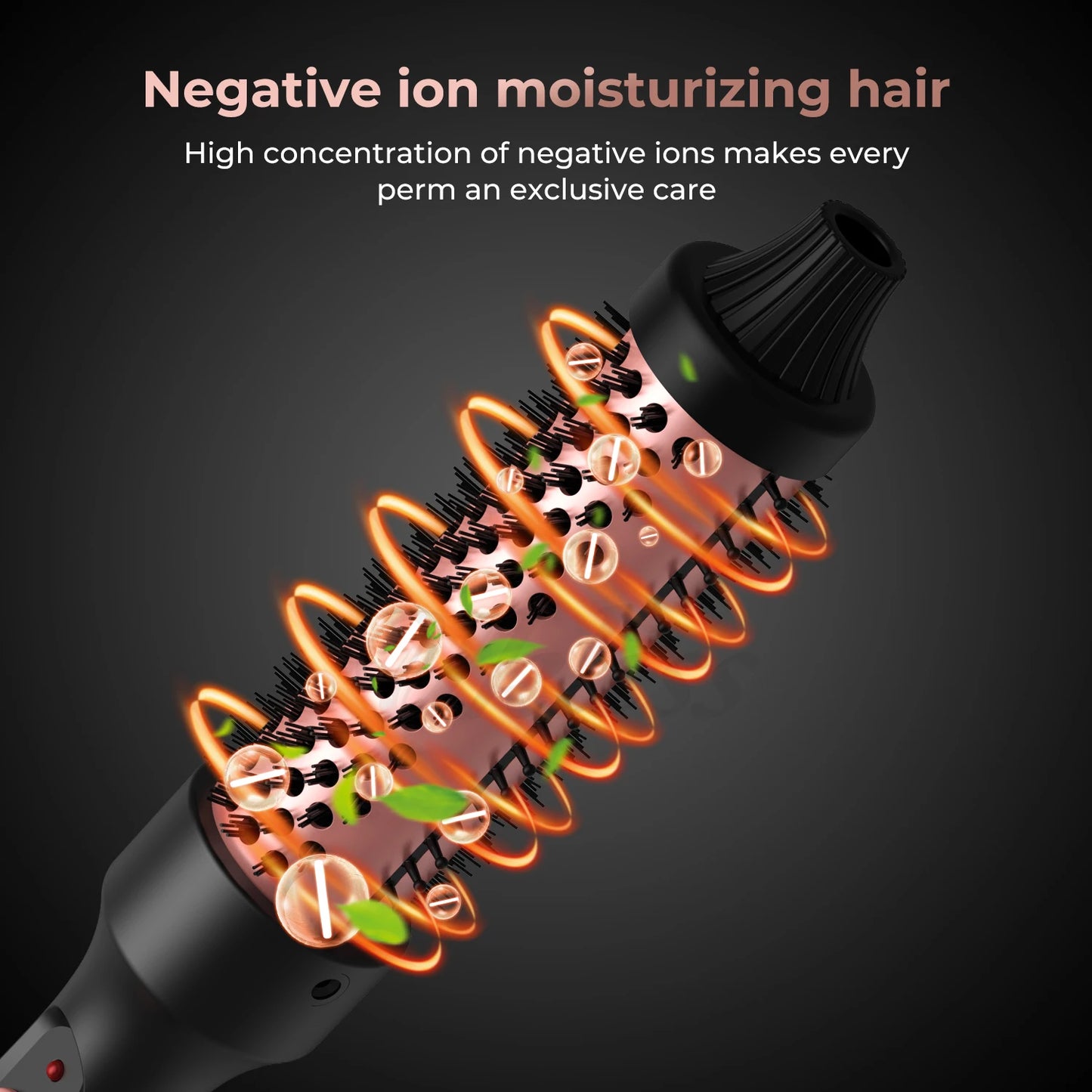 Thermal Brush Heated Curling Iron Brush 32mm Round Brush Ceramic Hair Curler Roller Volumizing Brush  Curling Comb Styling Tools